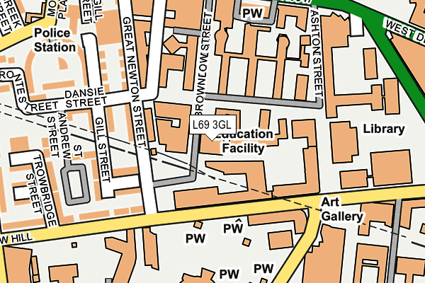 L69 3GL map - OS OpenMap – Local (Ordnance Survey)