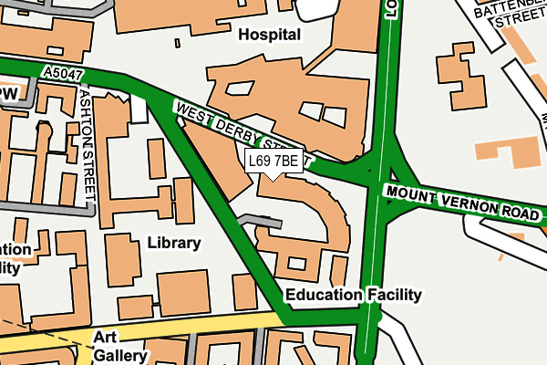 L69 7BE map - OS OpenMap – Local (Ordnance Survey)