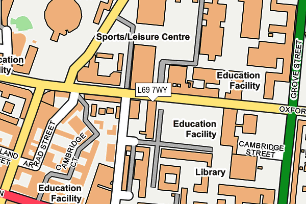 L69 7WY map - OS OpenMap – Local (Ordnance Survey)