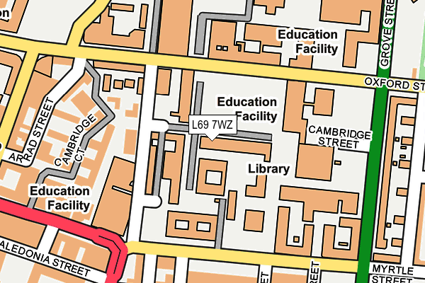 L69 7WZ map - OS OpenMap – Local (Ordnance Survey)