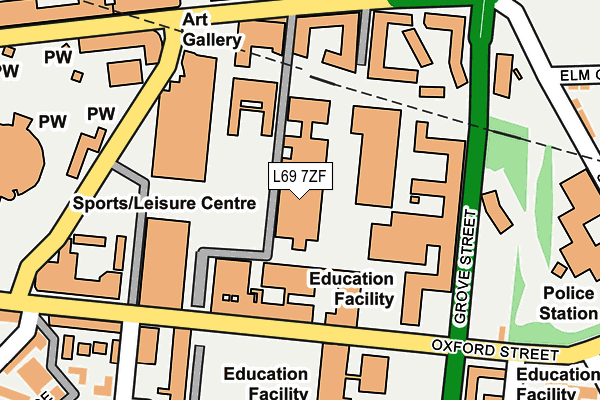 L69 7ZF map - OS OpenMap – Local (Ordnance Survey)