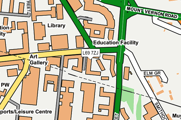 L69 7ZJ map - OS OpenMap – Local (Ordnance Survey)