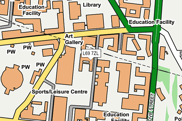 L69 7ZL map - OS OpenMap – Local (Ordnance Survey)