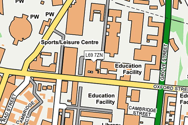 L69 7ZN map - OS OpenMap – Local (Ordnance Survey)