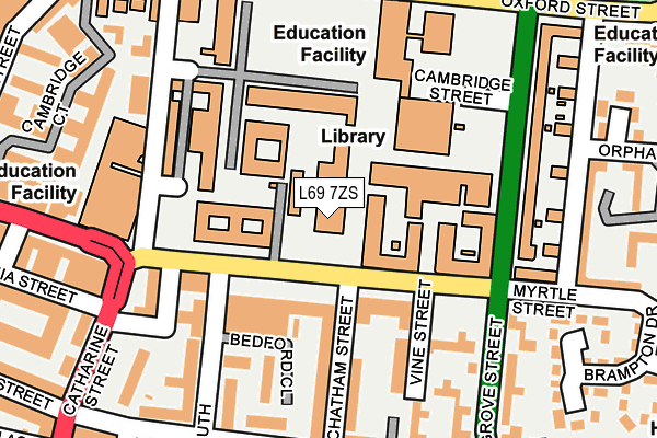 L69 7ZS map - OS OpenMap – Local (Ordnance Survey)