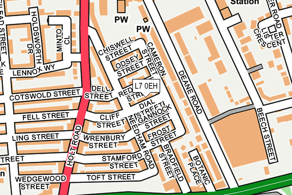 L7 0EH map - OS OpenMap – Local (Ordnance Survey)