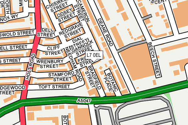 L7 0EL map - OS OpenMap – Local (Ordnance Survey)