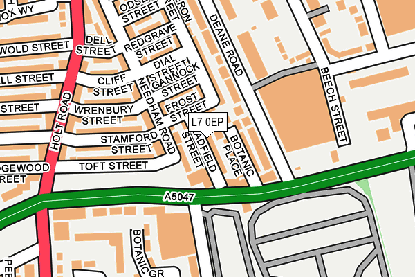 L7 0EP map - OS OpenMap – Local (Ordnance Survey)