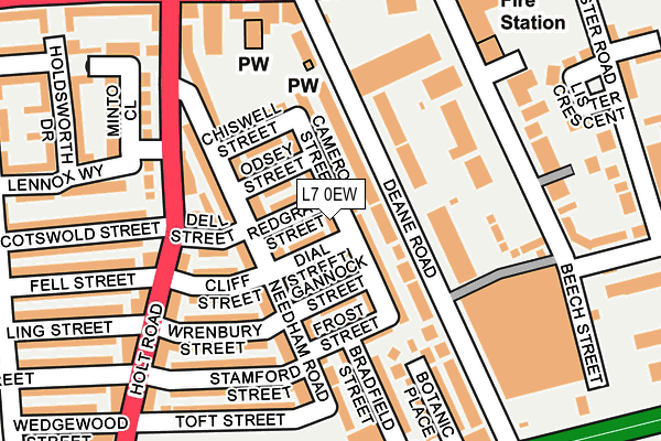 L7 0EW map - OS OpenMap – Local (Ordnance Survey)