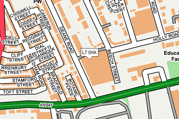 L7 0HA map - OS OpenMap – Local (Ordnance Survey)