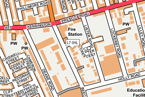 L7 0HL map - OS OpenMap – Local (Ordnance Survey)