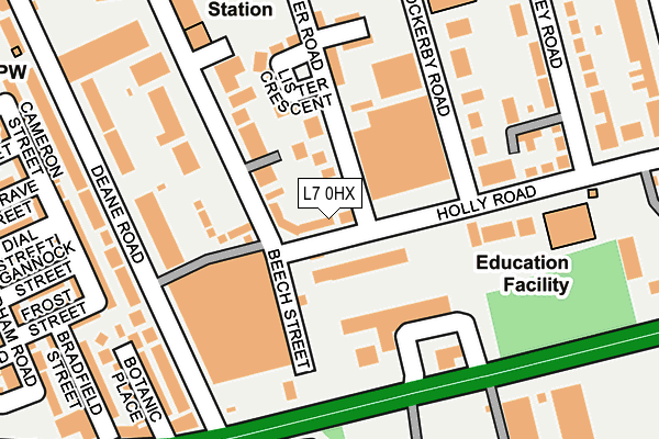 L7 0HX map - OS OpenMap – Local (Ordnance Survey)