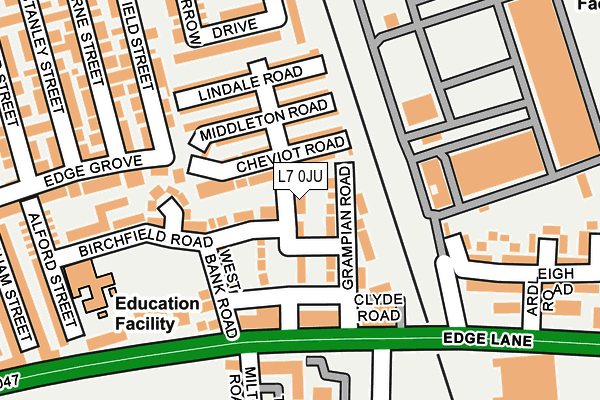 L7 0JU map - OS OpenMap – Local (Ordnance Survey)
