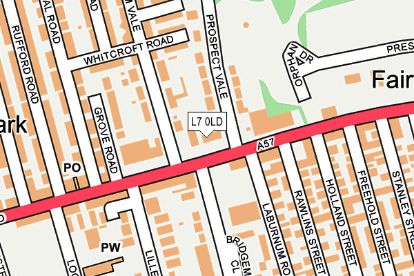 L7 0LD map - OS OpenMap – Local (Ordnance Survey)