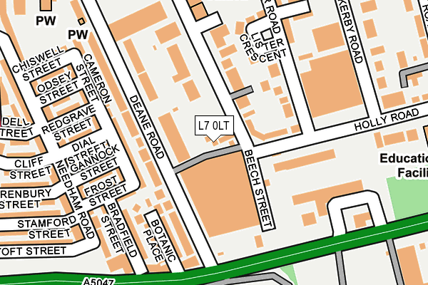 L7 0LT map - OS OpenMap – Local (Ordnance Survey)