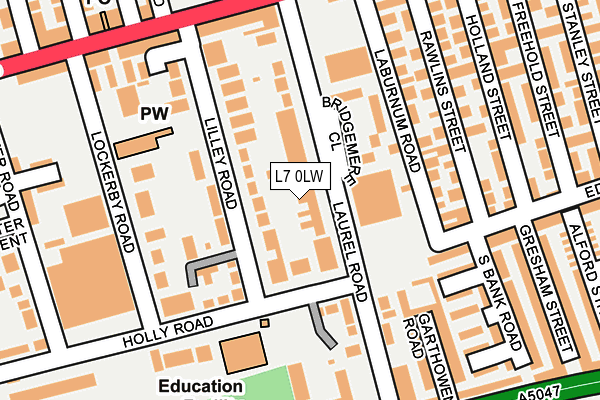 L7 0LW map - OS OpenMap – Local (Ordnance Survey)