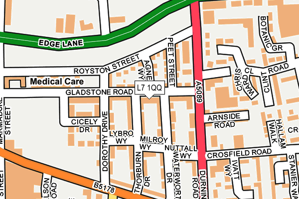 L7 1QQ map - OS OpenMap – Local (Ordnance Survey)