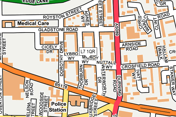 L7 1QR map - OS OpenMap – Local (Ordnance Survey)