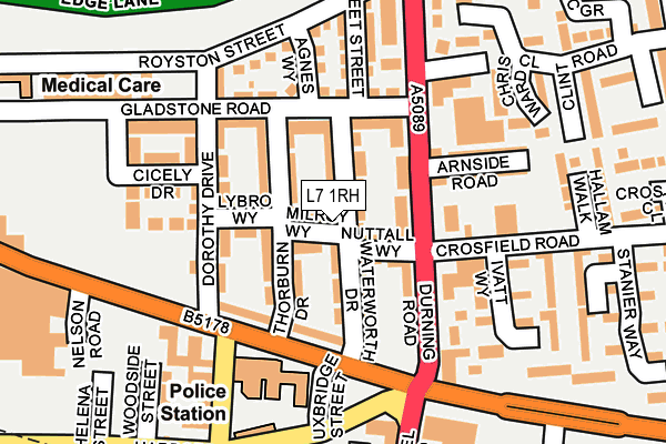 L7 1RH map - OS OpenMap – Local (Ordnance Survey)