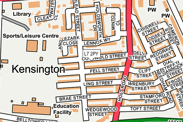 L7 2PY map - OS OpenMap – Local (Ordnance Survey)