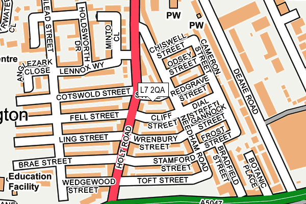 L7 2QA map - OS OpenMap – Local (Ordnance Survey)