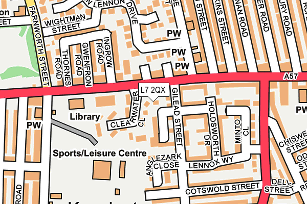 L7 2QX map - OS OpenMap – Local (Ordnance Survey)