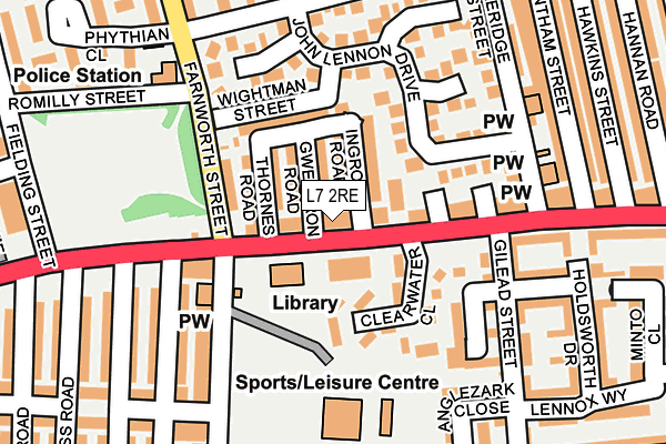 L7 2RE map - OS OpenMap – Local (Ordnance Survey)