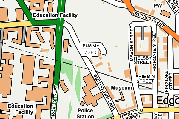 L7 3ED map - OS OpenMap – Local (Ordnance Survey)