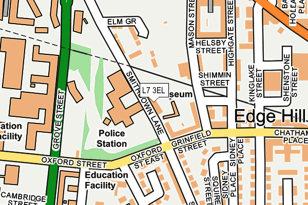 L7 3EL map - OS OpenMap – Local (Ordnance Survey)