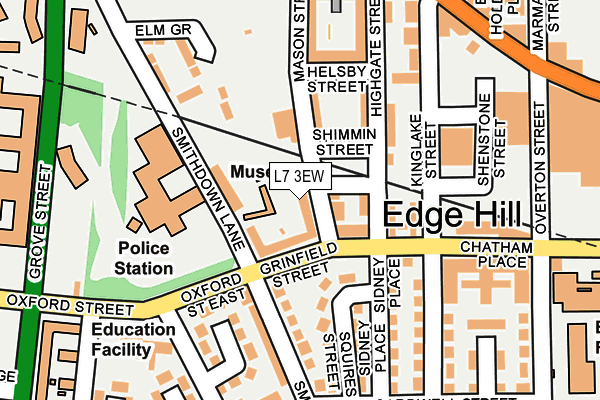 L7 3EW map - OS OpenMap – Local (Ordnance Survey)