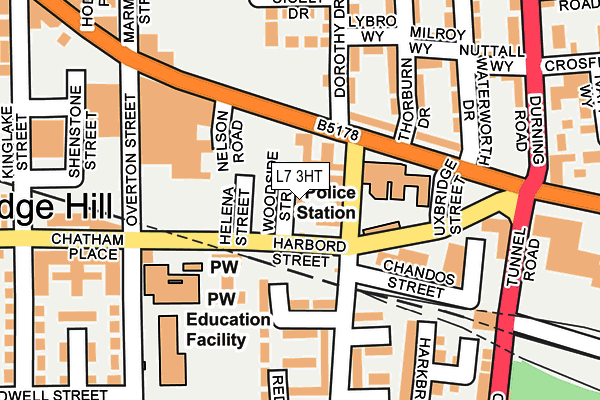 L7 3HT map - OS OpenMap – Local (Ordnance Survey)