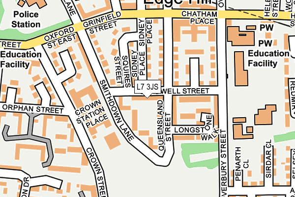 L7 3JS map - OS OpenMap – Local (Ordnance Survey)