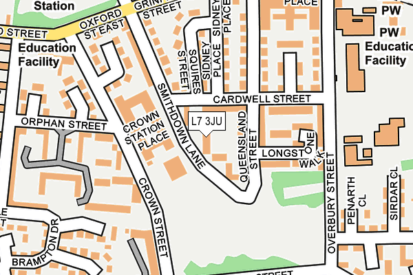 L7 3JU map - OS OpenMap – Local (Ordnance Survey)
