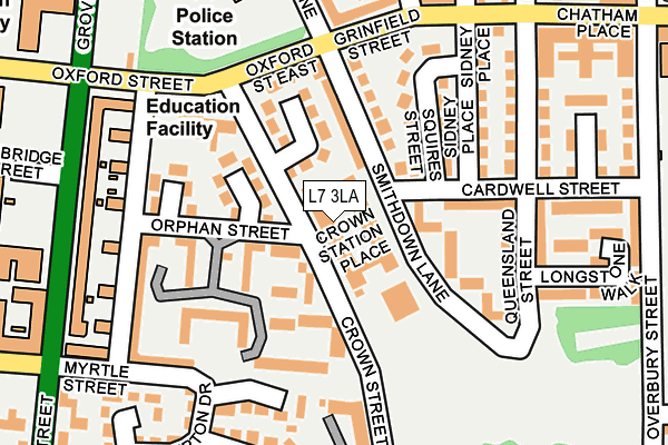 L7 3LA map - OS OpenMap – Local (Ordnance Survey)