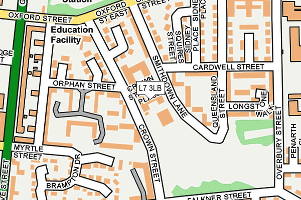 L7 3LB map - OS OpenMap – Local (Ordnance Survey)