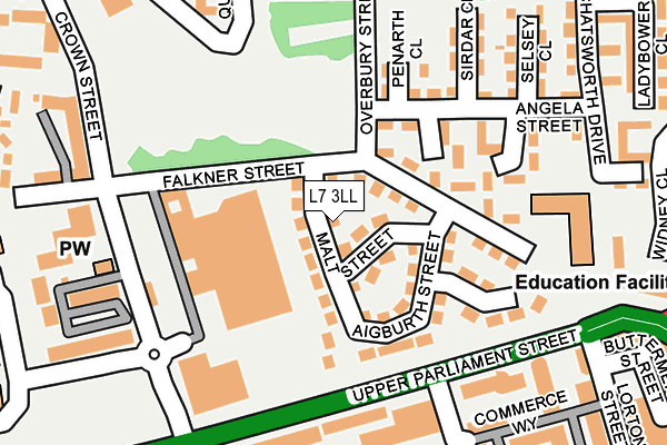 L7 3LL map - OS OpenMap – Local (Ordnance Survey)