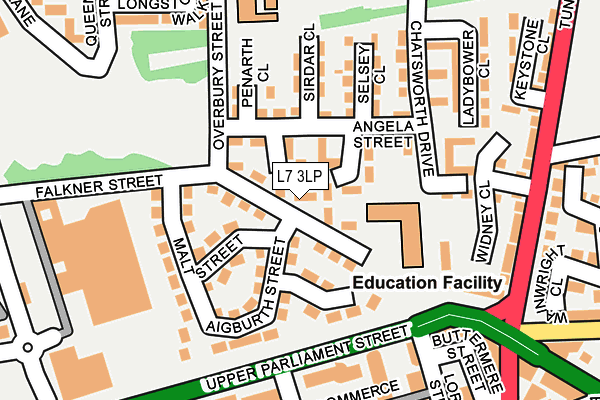 L7 3LP map - OS OpenMap – Local (Ordnance Survey)
