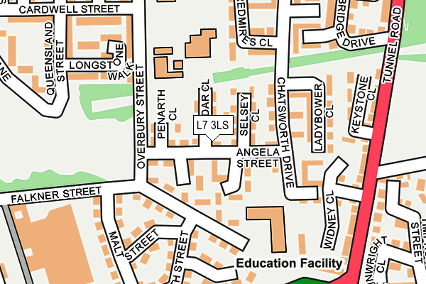 L7 3LS map - OS OpenMap – Local (Ordnance Survey)