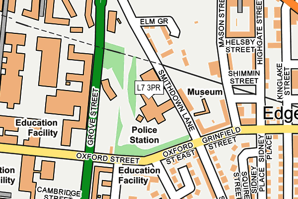 L7 3PR map - OS OpenMap – Local (Ordnance Survey)