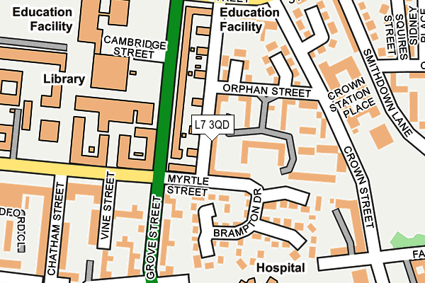 L7 3QD map - OS OpenMap – Local (Ordnance Survey)