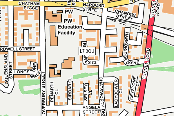 L7 3QU map - OS OpenMap – Local (Ordnance Survey)