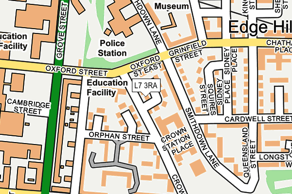 L7 3RA map - OS OpenMap – Local (Ordnance Survey)