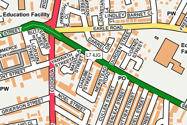 L7 4JG map - OS OpenMap – Local (Ordnance Survey)
