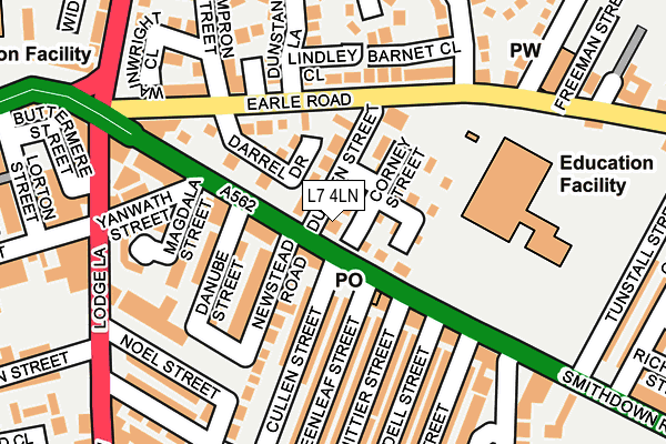 L7 4LN map - OS OpenMap – Local (Ordnance Survey)