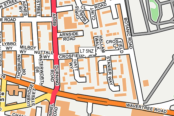 L7 5NZ map - OS OpenMap – Local (Ordnance Survey)