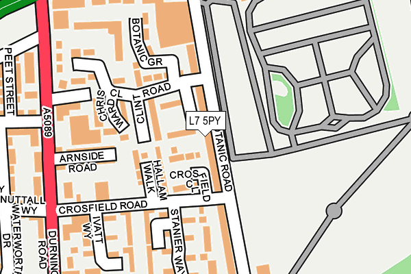 L7 5PY map - OS OpenMap – Local (Ordnance Survey)