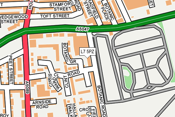 L7 5PZ map - OS OpenMap – Local (Ordnance Survey)