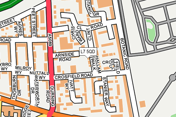 L7 5QD map - OS OpenMap – Local (Ordnance Survey)