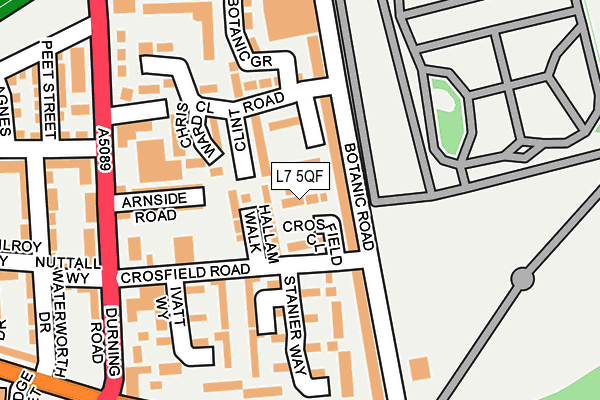 L7 5QF map - OS OpenMap – Local (Ordnance Survey)