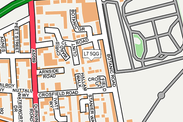 L7 5QG map - OS OpenMap – Local (Ordnance Survey)